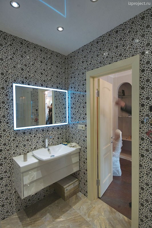 Дизайн однокомнатной квартиры, фото ванной.